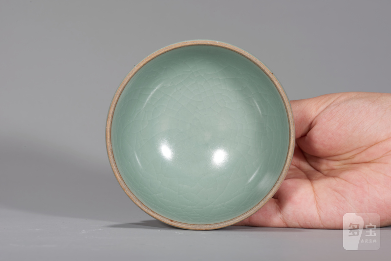 明代 龙泉窑粉青釉泡泡盏 - 图6